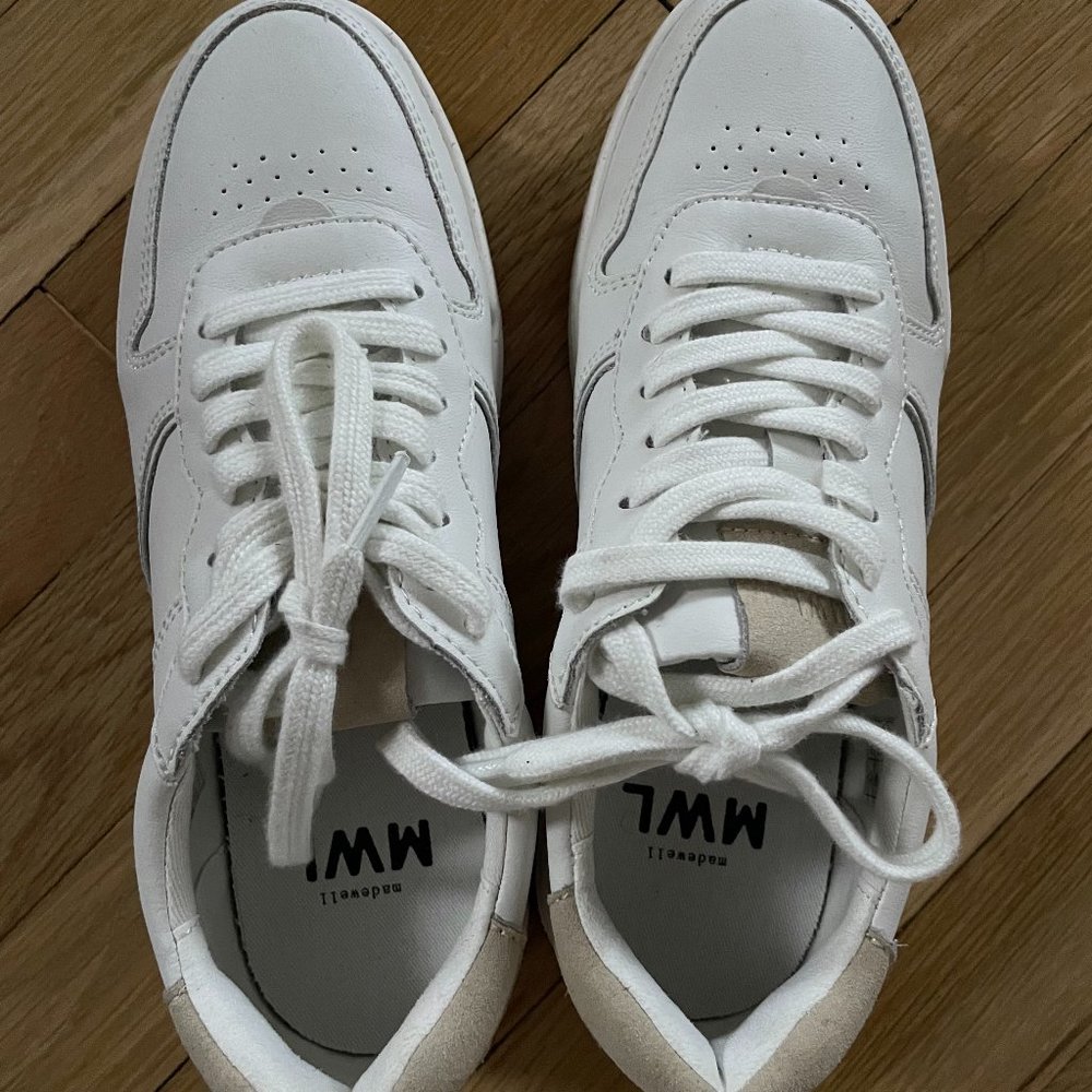 Madewell Court Sneakers in White Leather